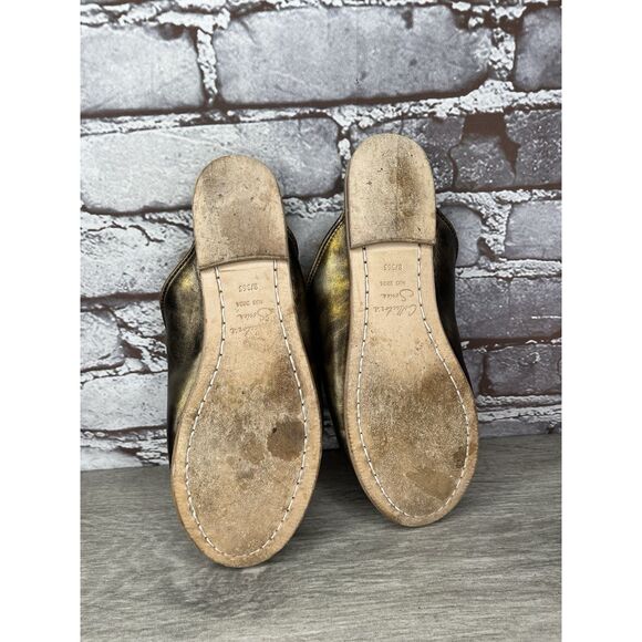 Sabah Baba Big Bend Olive Shearling Bronze Slippers Mules Flats Women 36EU/6M US - Picture 16 of 16